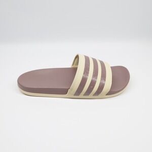 Adidas Women's Adilette Comfort Striped‎ Slides Sandals Purple Size 9